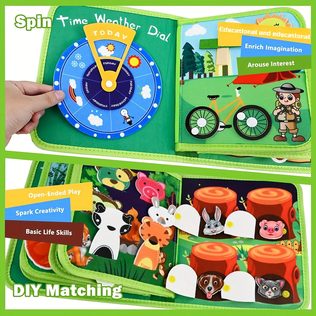 Toddler Felt Busy Board Early Learning Educational Book