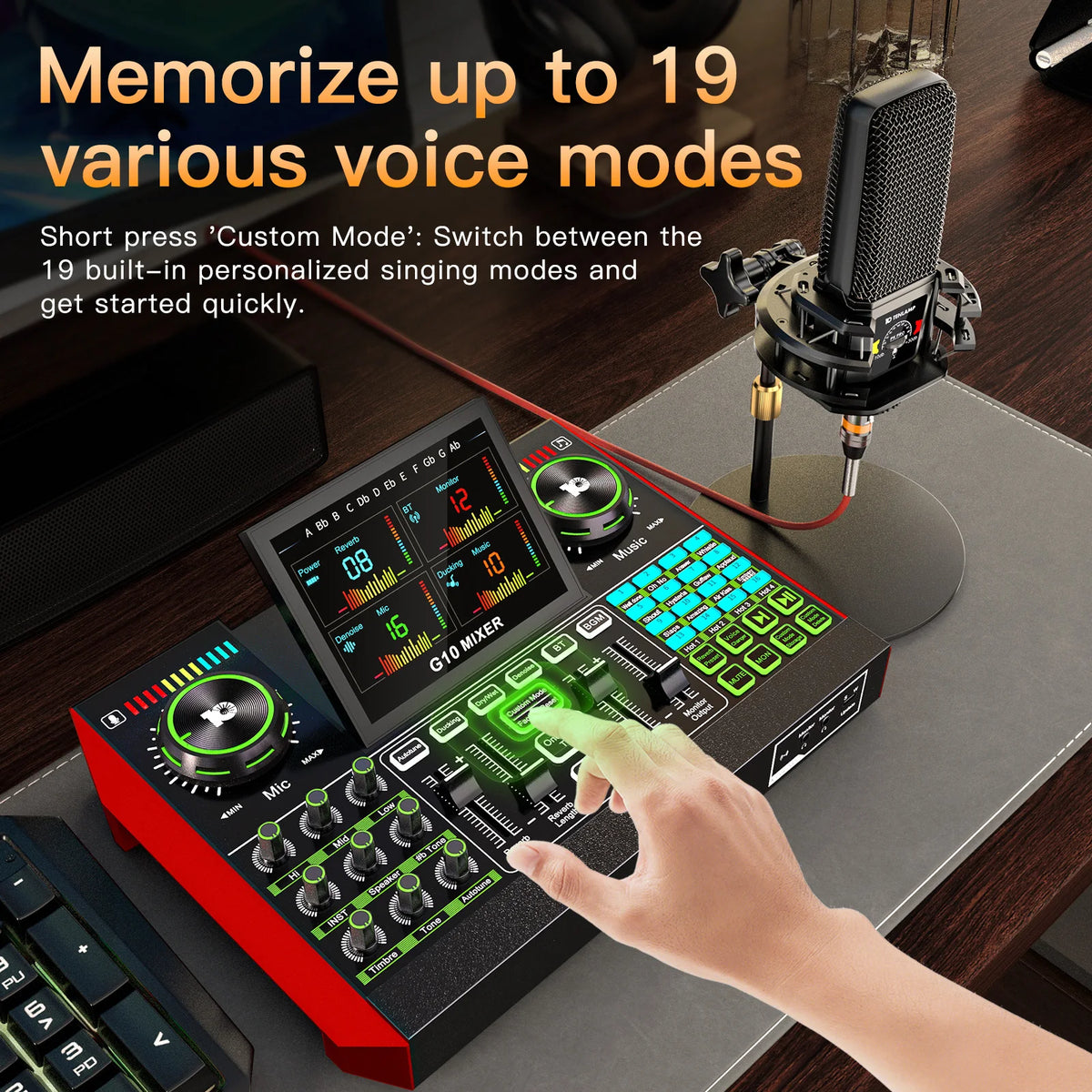 Tenlamp Six Channel Audio Mixer With Live Sound Card Streaming