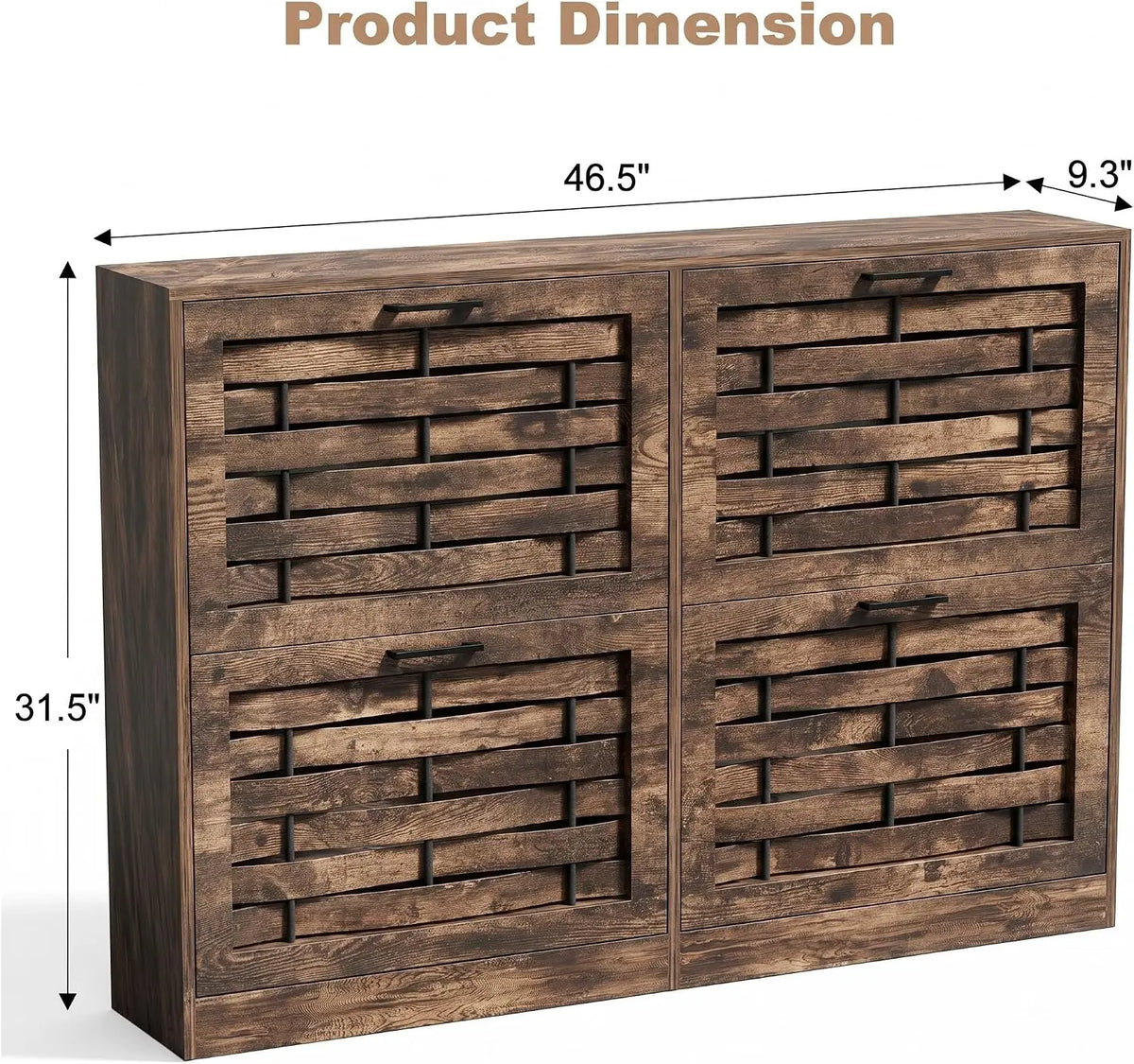 LegacyAmerhome Four Drawer Slim Shoe Entryway Organizer Cabinet