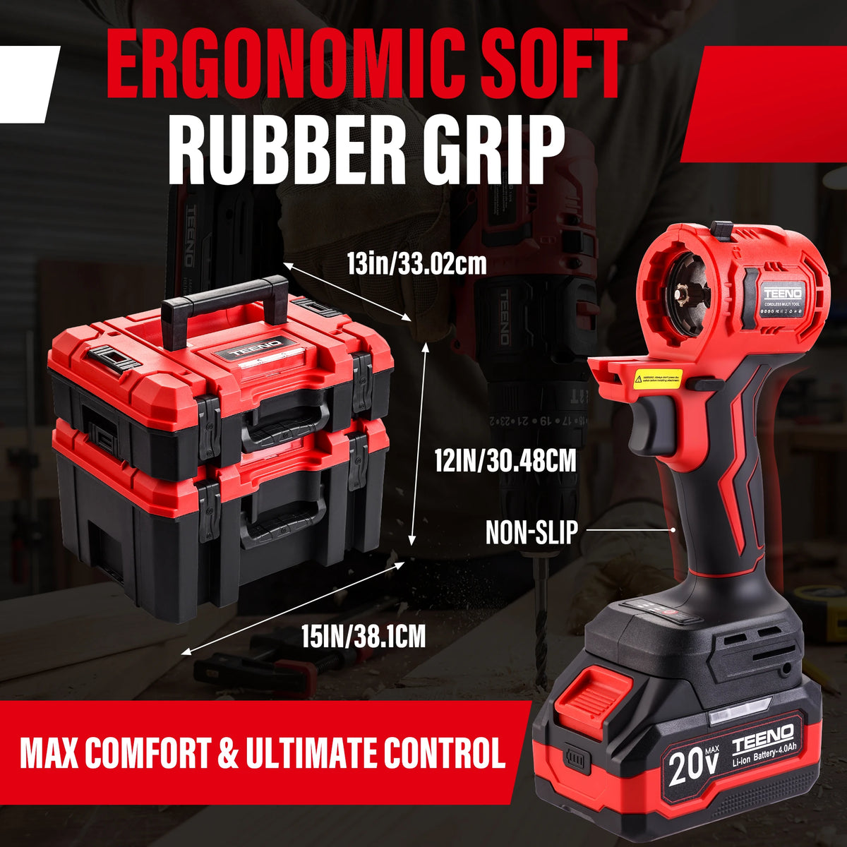 20V Cordless Interchangeable Power Tool Combo Kit With Batteries
