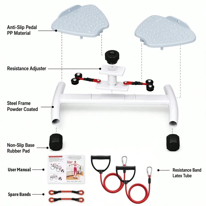 Multifunctional Twist Waist Disc Board With Resistance Bands