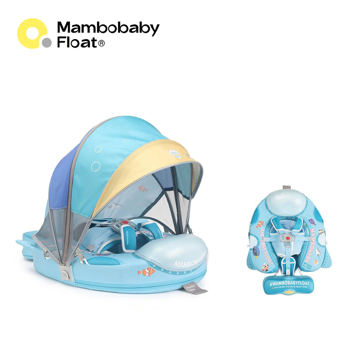 Mambobaby Air Free Chest Float With Sunshade Canopy