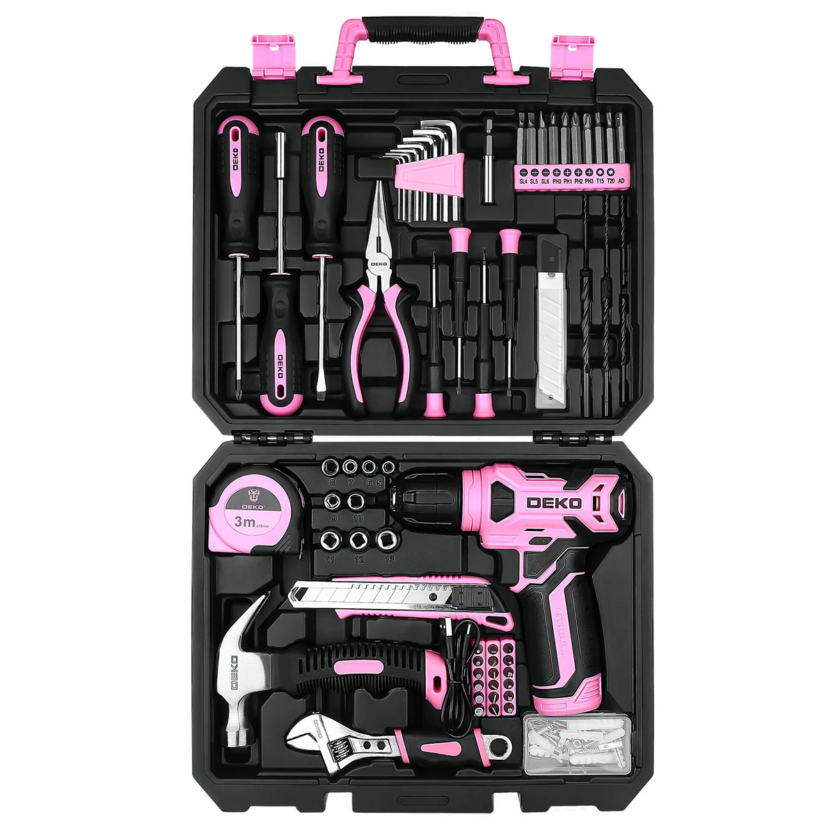 DEKO Professional Power Tool Kit With Cordless Drill And Bits