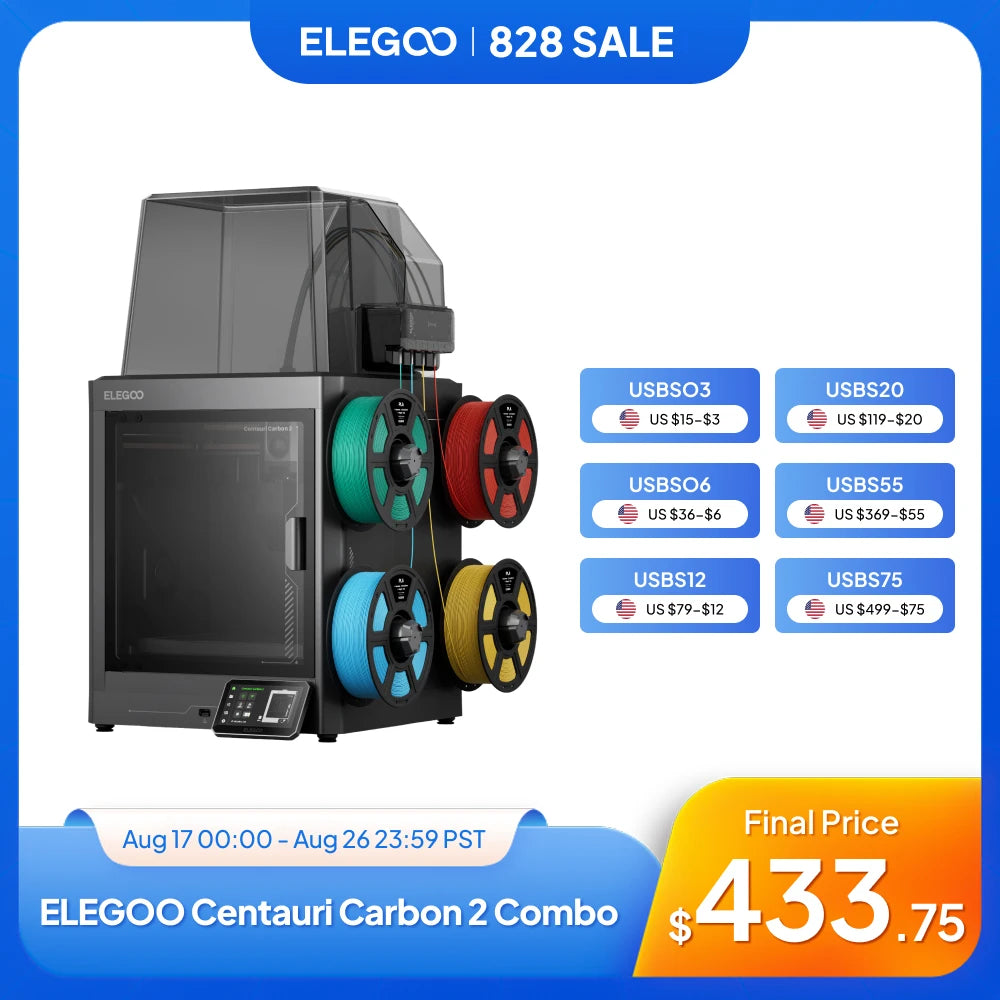 ELEGOO Centauri Carbon 2 Combo High Speed FDM 3D Printer