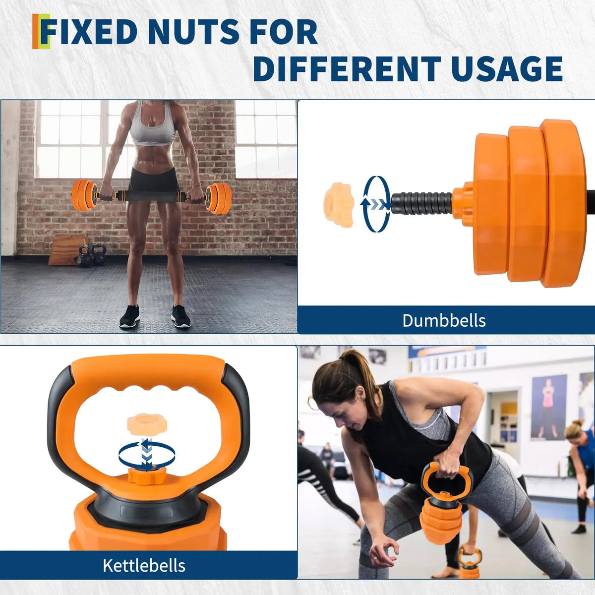 Adjustable Dumbbell Set with Connector for Barbell and Kettlebell Training