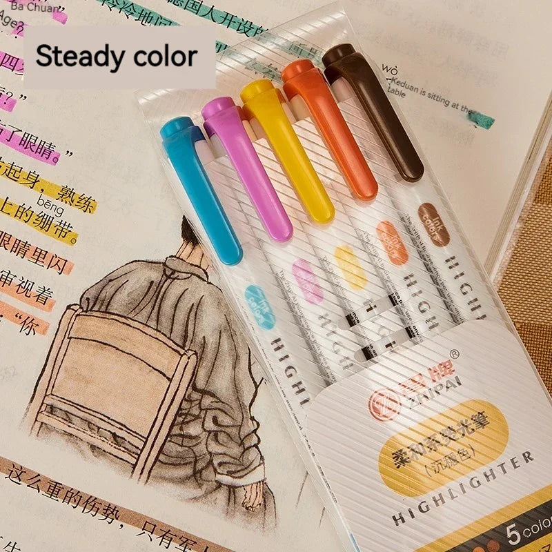 Double Headed Highlighter Pens Set For School Office Drawing