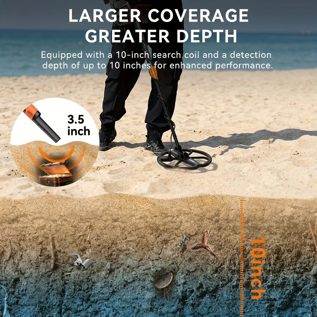 Sunpow Metal Detector Kit With Pinpointer And Waterproof Coil