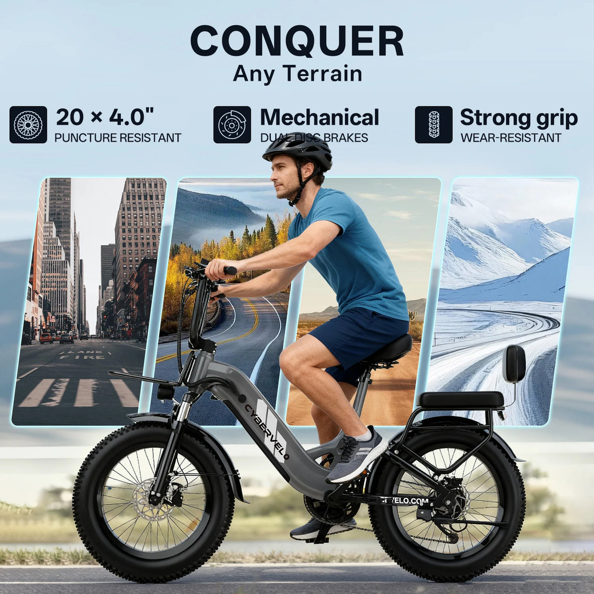 Cybervelo Step Thru Long Range Electric Bike For Daily Commuting