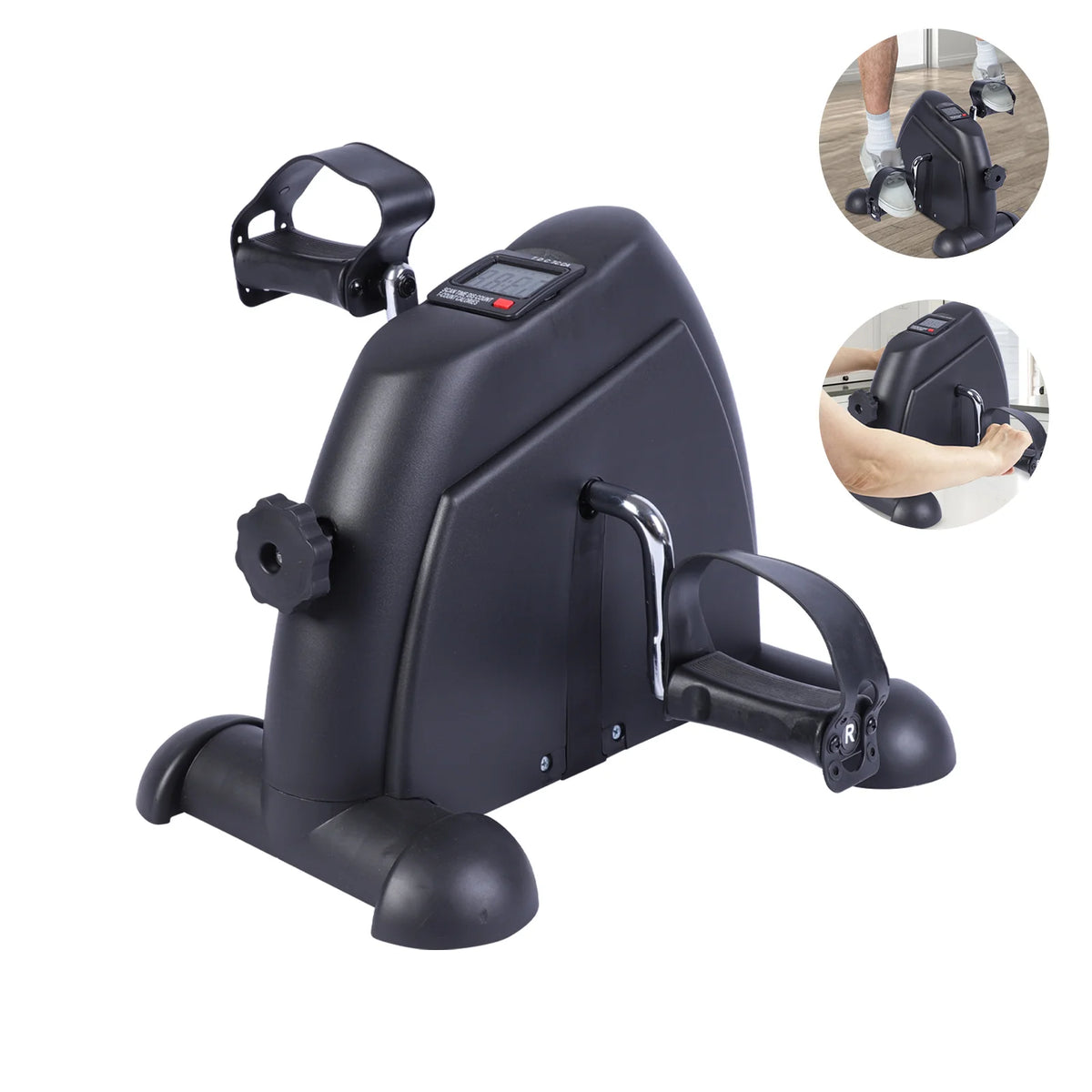 Compact Motorized Under Desk Pedal Exerciser With Digital LCD Display