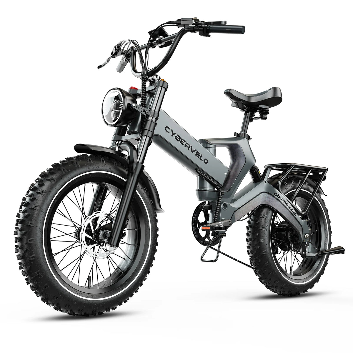 CyberVelo Fat Tire Foldable Electric Bike 2000W Motor 48V Battery