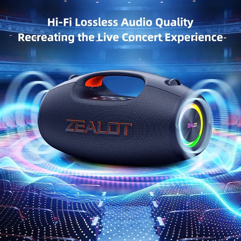 Zealot S86 Bluetooth Speaker 60W Subwoofer Outdoor IPX6 Portable