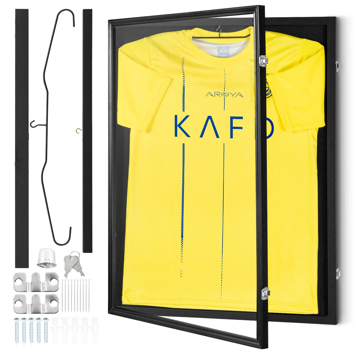 VEVOR Lockable Jersey And Sports Card Shadow Box Display Case