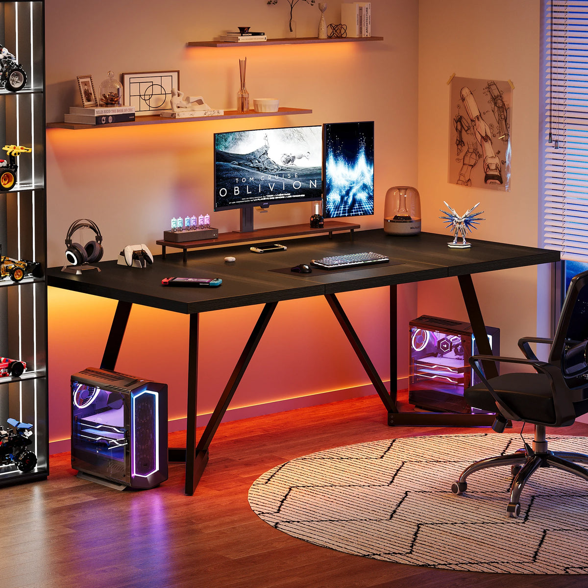 Tribesigns Executive Office Desk With Sturdy Metal Frame