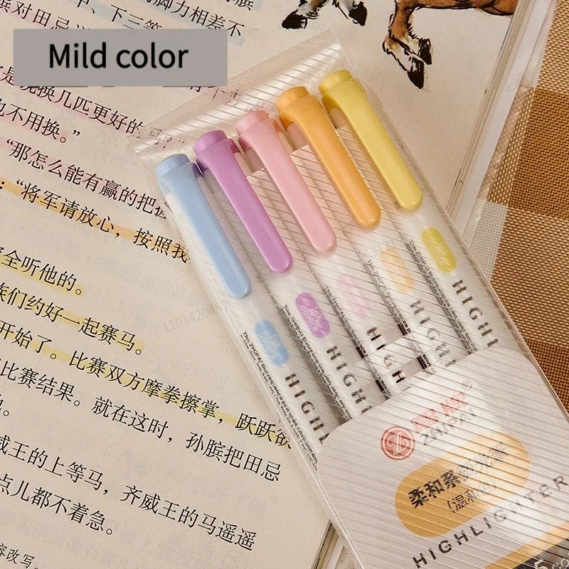 Double Headed Highlighter Pens Set For School Office Drawing