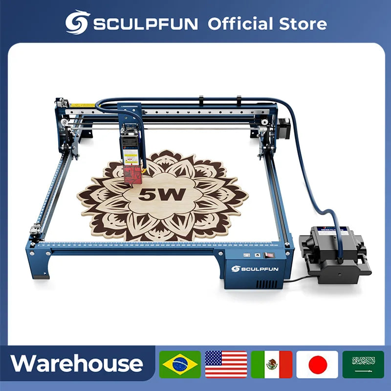 Sculpfun S9 5W Laser Engraver For Wood Acrylic Cutting