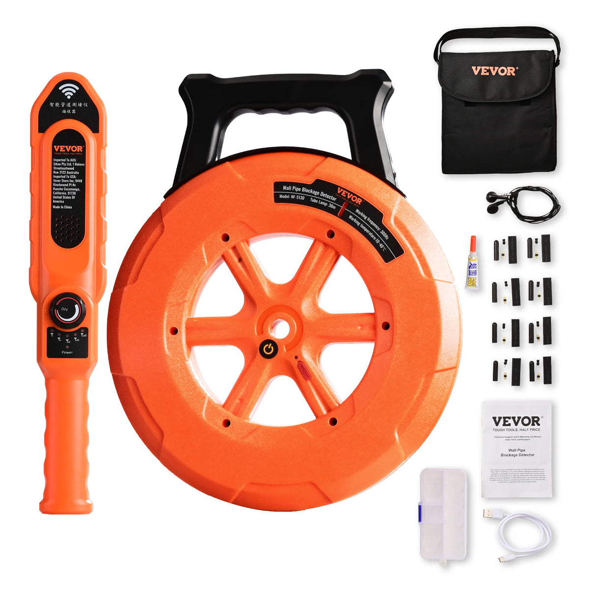 Waterproof Underground Pipe Blockage Detector Plastic PVC Wall Scanner