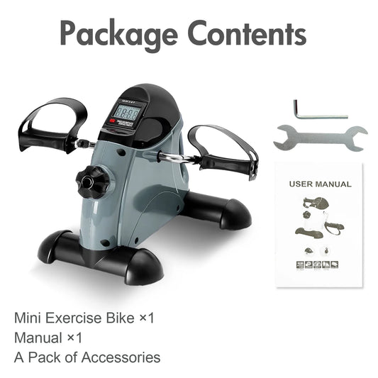 Compact Motorized Under Desk Pedal Exerciser With Digital LCD Display