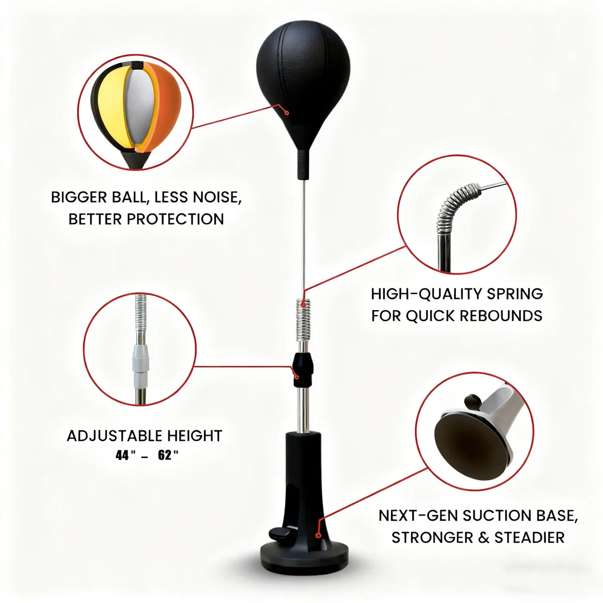 Premium Cobra Punching Bag Boxing Agility Training Reflex Sandbag