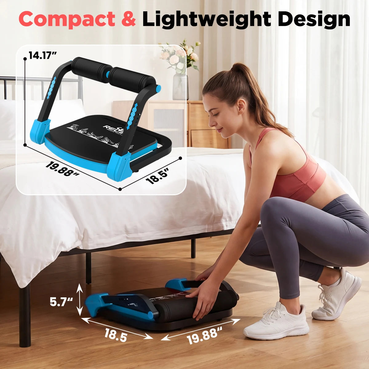 Foldable Adjustable Core Training Machine Automatic Sit Up Equipment