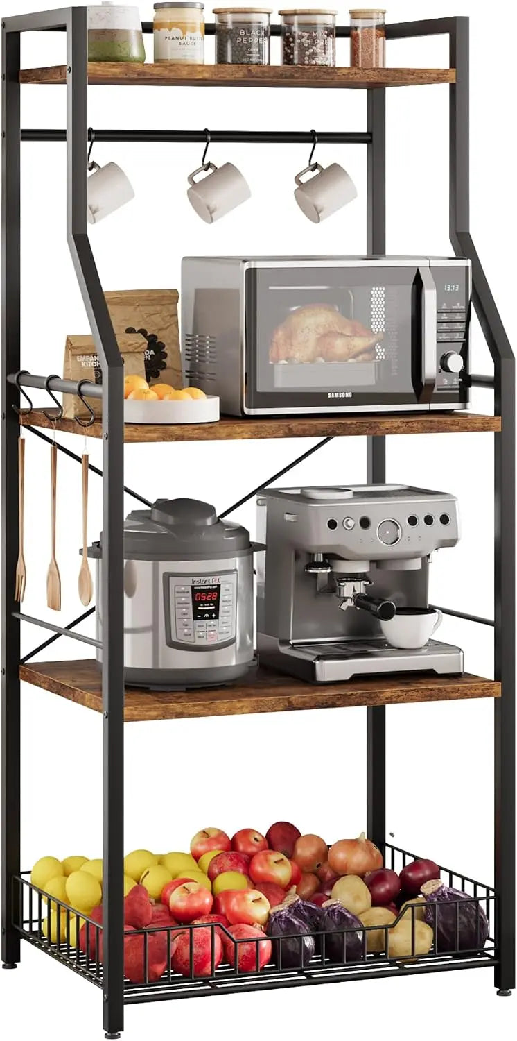 Garvee 4 Tier Metal Kitchen Cookware Organizer Storage Rack