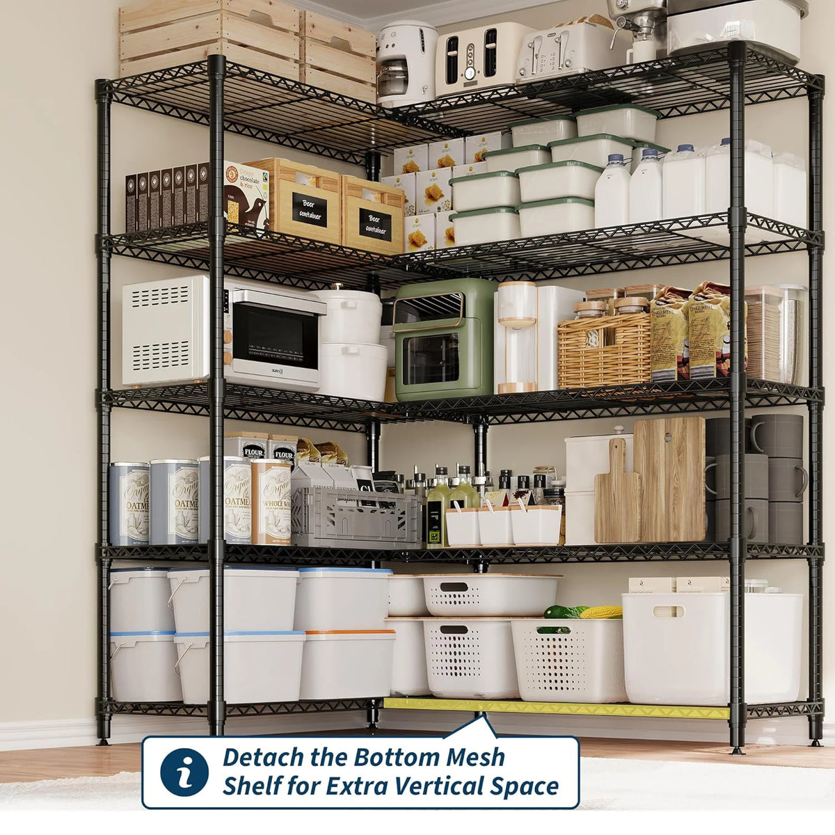 Twister Ck Heavy Duty Metal Shelving Unit For Kitchen Storage
