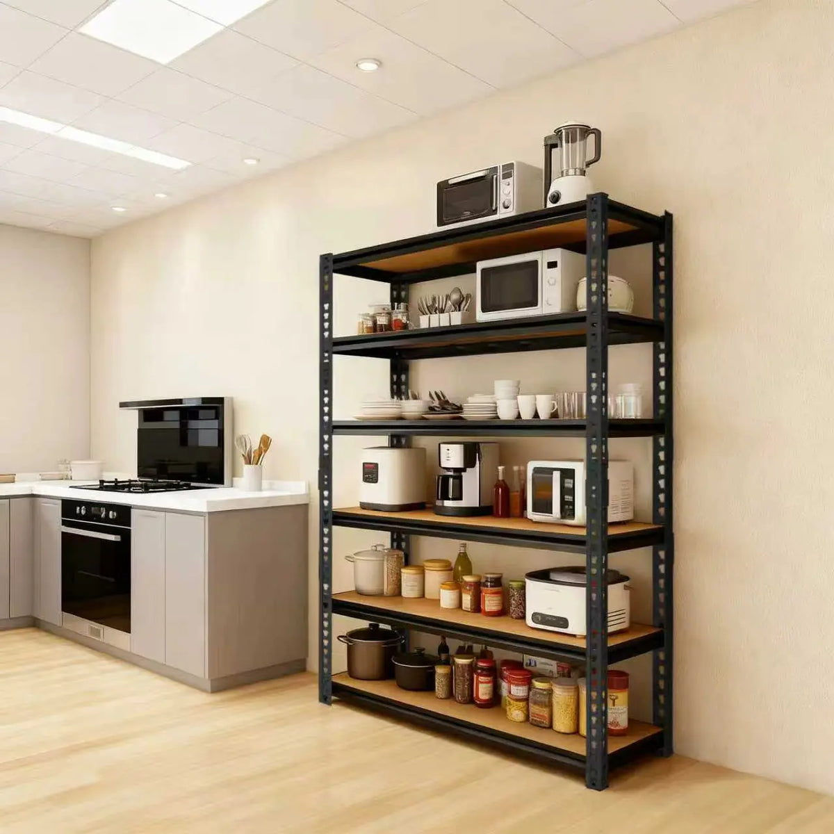 Sarenzoon Sturdy Steel Garage Storage Shelving Rack System